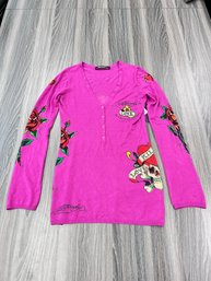 Ed Hardy Pinks  T Shirt -L W/tags