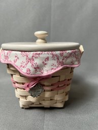 Longaberger Pink Lined Basket.