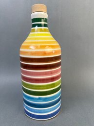 Frantoio Muraglia Olive Oil Italian Bottle With Stopper -rainbow Colors