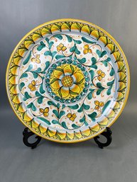 C. Dimino Scialla Hand Painted Stoneware Italian Decorative Large Charger Plate