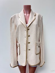 St John Ivory Blazer Sz 14