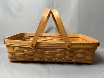 Longaberger Handled Rectangular Basket.