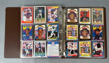 Vintage Assortment Baseball Cards In Binder Sleeves