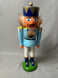 Erzgebirgische Volkskunst Nutcracker - Light Blue Uniform - Germany