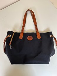 Dooney & Bourke Black Nylon Shopper Tote
