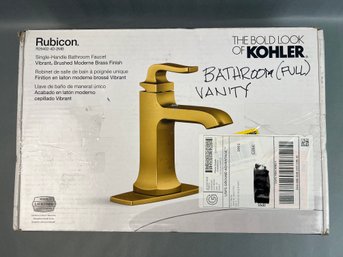NIB Kohler Rubicon Single Handle Bathroom Fault Brass Finish