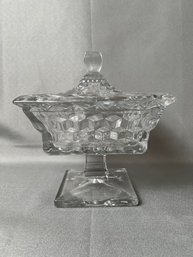 Fostoria American Covered Compote.