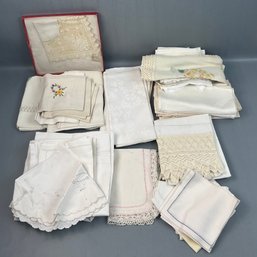 Lot Of Vintage Napkins And Kerchiefs