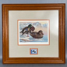 1986 Washington Waterfowl Stamp Print & Stamp: First Of State - Artist Signed, Keith Warrich 11460/12180