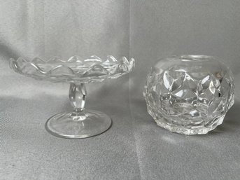 Fostoria American 2 Piece Candleholder.