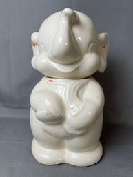 Vintage Ceramic Elephant Cookie Jar - USA