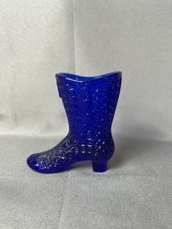 Vintage Cobalt Blue Women's Boot Vase.