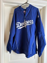 Majestic Authentic Collection Cool Base Dodgers Quarter Zip Nylon Windbreaker - Size XL