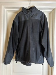 Mens Port Authority Fleece Nylon Zip Front Jacket - The Studios At Paramount Embroidered Arm Badge - XL