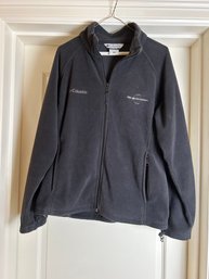 Womens Columbia Black Fleece Zip Front Jacket - NBC-Universal Embroidered Front Badge - Size XL