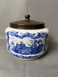 Vintage Made In Holland Tobacco Storage Jar.