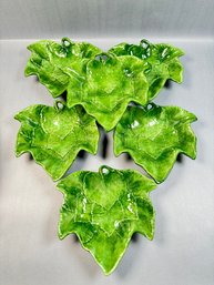 Set Of Six Vierti Leaf Bowls Made In Italy