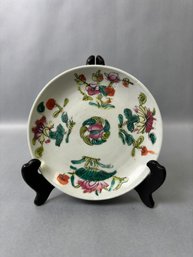 Vintage Chinese Hand-painted Ceramic Famille Rose Small Plate
