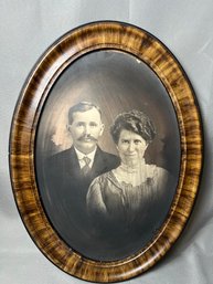 Antique Oval Framed Picture.