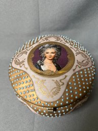 Vintage 1950s Ceramic Powder Jar.