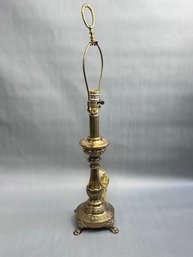 Vintage Stiffel Brass Table Lamp With Feet