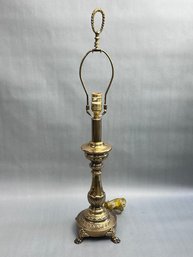 Vintage Stiffel Brass Table Lamp With Feet