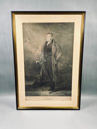 Antique Framed Engraving - Marquis De Lafayette Framed