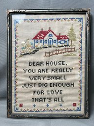 Antique Framed Needlepoint.