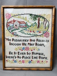 Framed Needlepoint Picture.