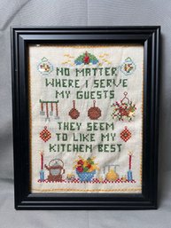 Framed Needlepoint.