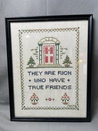 Framed Needlepoint.