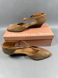 Evan Picone Shoes- Taupe Reptile - 8.5N - Italy