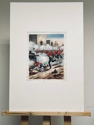 Original Painting - Late-Victorian Battle Scene Painting - Signed WGR 98