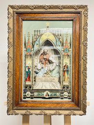 Antique Victorian Holy Family Shadowbox Alter