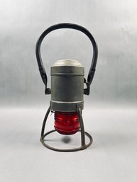 Vintage Star Headlight & Lantern Co. Railroad Warning Lantern - Red Lens