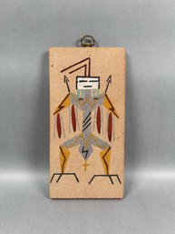 Vintage Signed Navajo Sand Painting