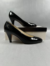 Evins  Patent Leather Dress Black Shoes - 8AA- Italy
