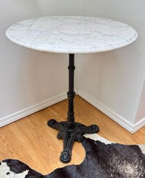 Marble Top Metal Bistro Table