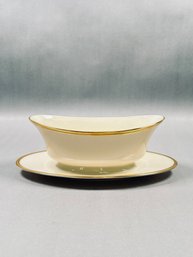 Lenox 'Eternal' Gravy Boat With Attached Underplate