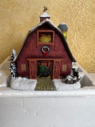 Hawthorne Village Thomas Kinkade John Deere Barn.