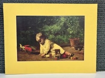 Print Of Young Child At Play  *Local Pickup Only*