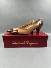 Ferragamo Taupe/tan Dress Shoe - 8.5AAA