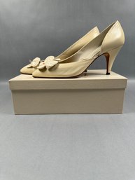 Paloma Kid Cream Dress Shoes - 8.5N