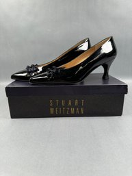 Stuart Weitzman Navy Patent Dress Shoe - 8B