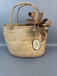 The Plait Lady - Straw Bag With Handle - Bahamas