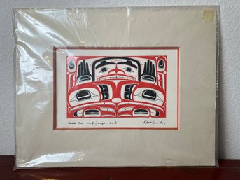 Robert Davidson Haidi Art Card Series Wolf Design.