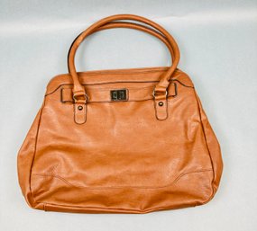 Large Tan Simulated Leather Purse