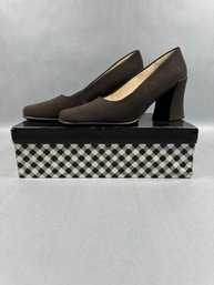 Delman - Brown Peach Fabric Dress Shoes - 8M