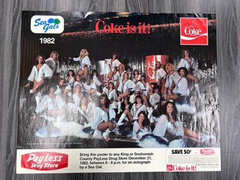 Vintage Seattle Seahawks Sea Gals 1982 Poster