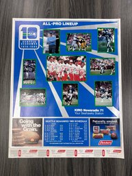 1985 Seattle Seahawks Poster